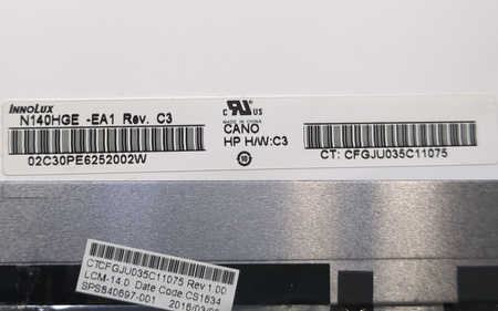 Matryca InnoLux N140HGE -EA1 Rev. C3 14" 1920x1080p 30pin Matowa