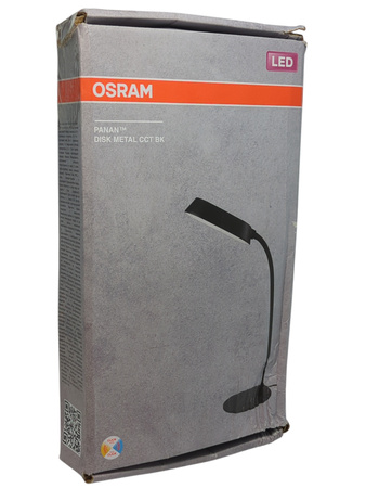 Lampka biurkowa LED 10W 730lm Panan Disk Metal CCT BK czarna OSRAM