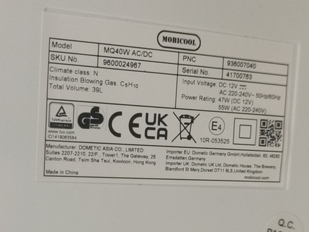 Lodówka turystyczna Mobicool MQ40W 39l AC/DC chłodzenie do 18°C