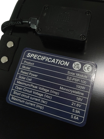 Panel słoneczny monokrystaliczny ECO-WORTHY 100W składany PANEL PV KAMPING
