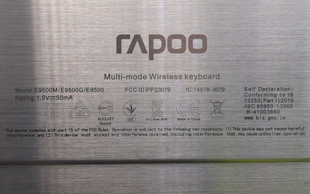 Klawiatura bezprzewodowa Rapoo E9500M Multi-Mode WI-FI oraz Bluetooth