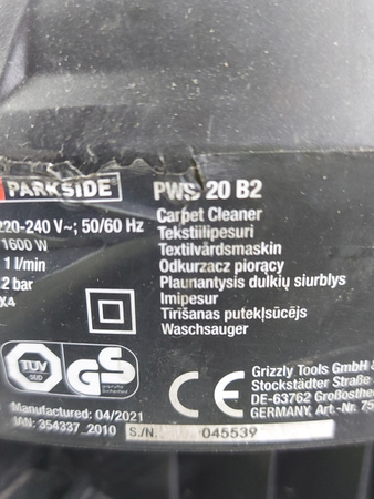 Odkurzacz przemysłowy Parkside PWS 20 B2 20l 1600 W