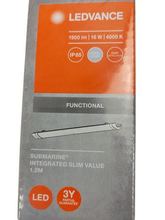 Lampa LED Oprawa Liniowa 18W 4000K 120cm Hermetyczna IP65 Slim LEDVANCE