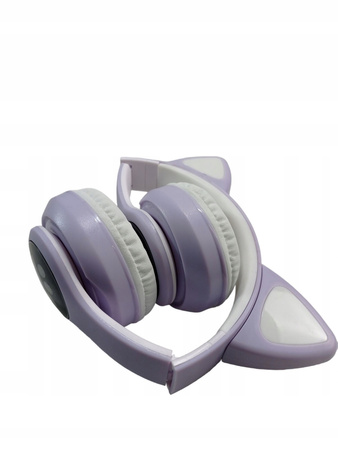 Słuchawki nauszne Bluetooth LED Kocie Uszy