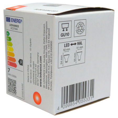 Żarówka LED PAR16 GU10 6,9W = 80W 575lm 4000K Neutralna Biała 36° LEDVANCE