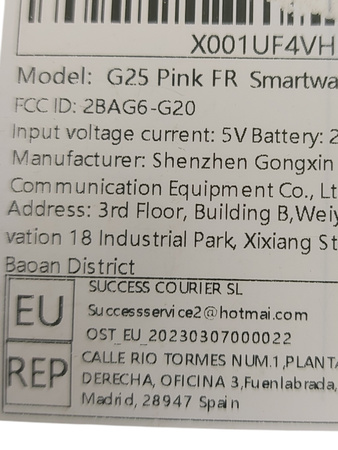 Smartwatch zegarek BT Call G25 Różowy