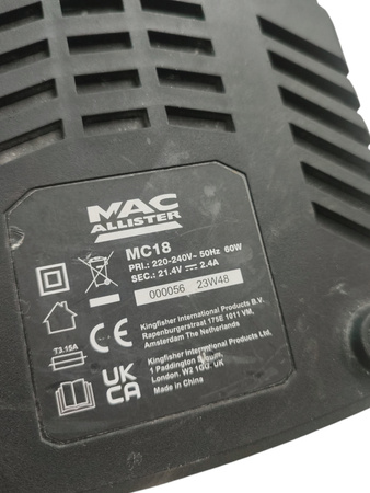 Ładowarka MacAllister MC18 21.4V 2.4A 60W do akumulatorów Li-Ion