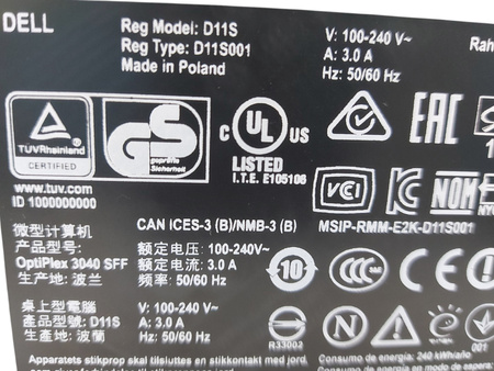 Komputer Dell OptiPlex 3040 Intel Core i5-6500 4GB RAM DDR3L 500GB HDD