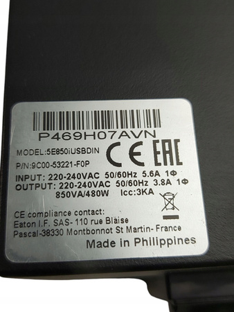 Zasilacz awaryjny UPS Eaton 5E 850i USB 5E850iUSB 850VA 480W
