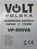 Konwerter napięcia Volt Polska VP-500VA 230V/110V 500VA