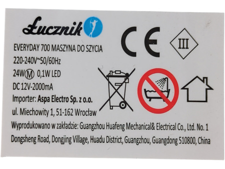Maszyna do szycia Łucznik Everyday Automatic biała