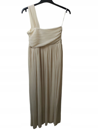 SUKIENKA NA JEDNO RAMIĘ H&M ROZMIAR S BEŻOWA