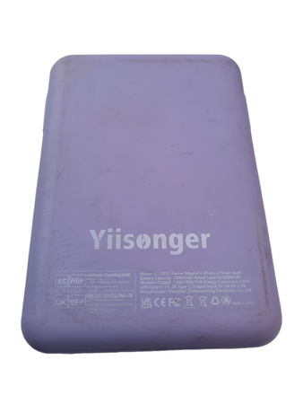 Powerbank Yiisonger KT-D011 10000mAh z wbudowanymi kablami FIOLETOWY