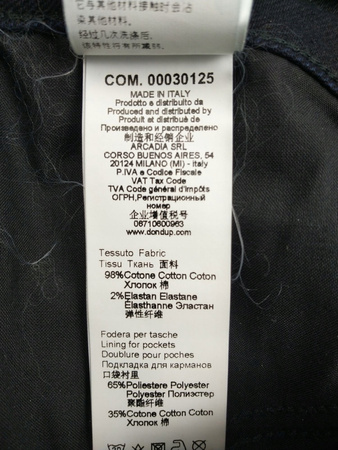 Spodnie damskie Jeans Czarne DONDUP ROZ.26