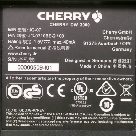 CHERRY DW 3000 Zestaw bezprzewodowa klawiatura i mysz 2.4 GHz