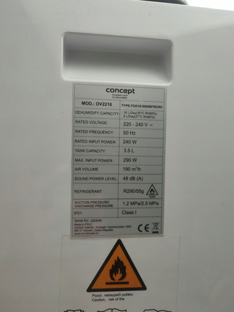 Osuszacz powietrza Concept OV2216