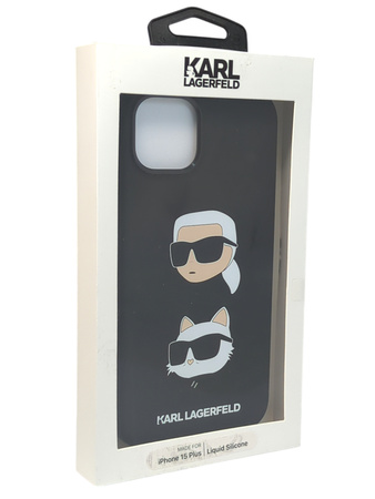 Plecki Karl Lagerfeld Karl & Choupette do Apple iPhone 15 Plus czarny