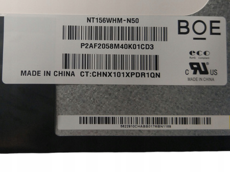 Matryca BOE NT156WHM-N50 15,6" 1600x900px