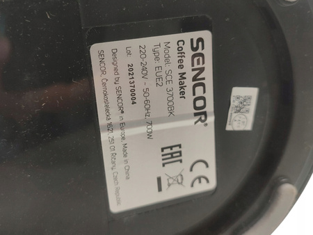 Ekspres przelewowy SENCOR SCE 3700BK 0,75 l 700 W