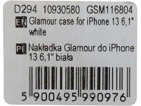 Etui Plecki do Apple Iphone 13 białe Etui z łańcuszkiem do Iphone 13
