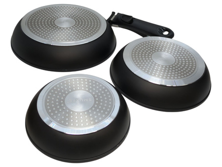 Komplet patelni z odpinaną rączką Smukee 240176-02 4 elementy