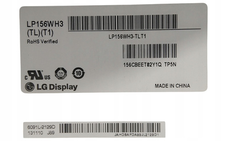Matryca LG LP156WH3(TL)(T1) 15,6" 1366x768 Matowa