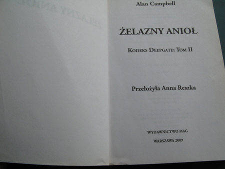Żelazny anioł Tom II Kodeksu DeepGate Alan Campbell