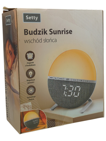 Budzik z zegarkiem z motywem wschodu słońca SETTY ST-BT-SP-02