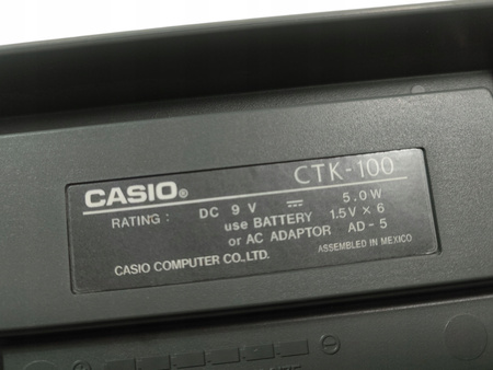 Keyboard Casio CTK-100 dla początkujących