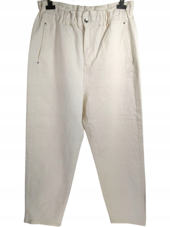 SPODNIE JEANS DAMSKIE SAVIDA ROZMIAR 44 BIAŁE