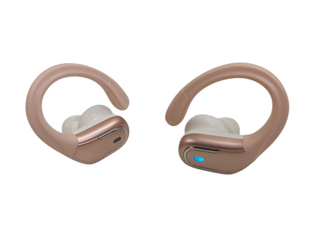 Słuchawki bezprzewodowe BX27 Bluetooth 5.4 różowe do biegania IPX7