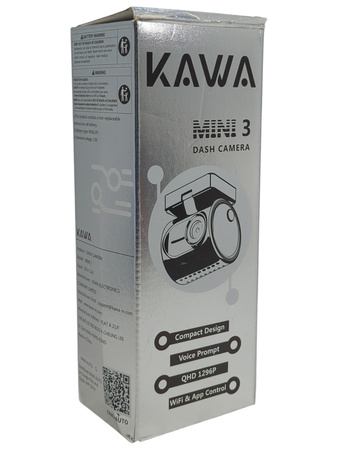Rejestrator jazdy KAWA Mini 3 2K 1296p G-sensor WiFi