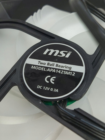 Wentylator MSI Two Ball Bearing 140mm x2 / APA1425M12 RGB 2 SZTUKI