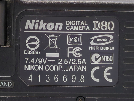 Aparat lustrzankowy Nikon D80 Body