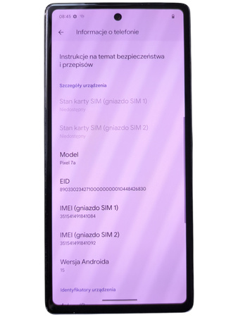 Smartfon Google Pixel 7A 5G 8/128GB OLED 6.1 cala 90Hz