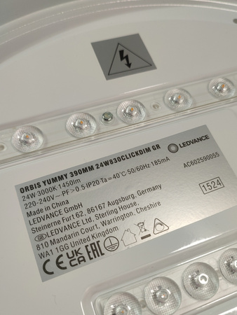 Lampa sufitowa Plafon Led Orbis Yummy 390mm 2700lm 24W ciepła Ledvance