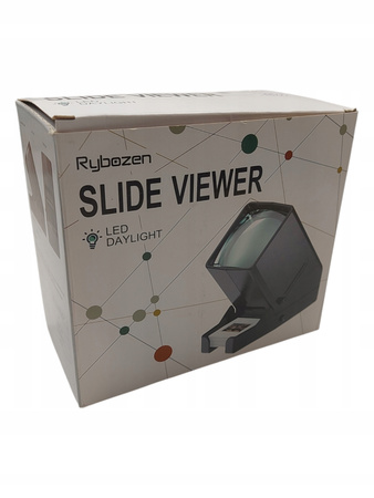 Podglądarka slajdów Rybozen M203 35mm 3x LED na baterie i zasilacz