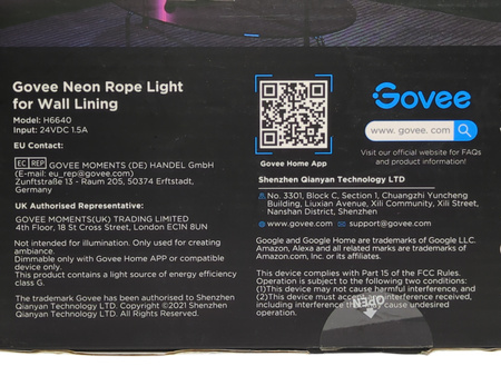 Lampa neonowa Govee H6640 Rope Light 3m 84LED/m ścienna