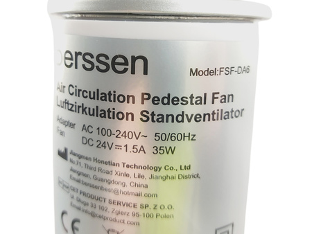 Wentylator podłogowy Berssen FSF-DA6 biały 74,5 cm 3 prędkości