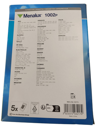 Worki papierowe do odkurzaczy Menalux 1002P 5 SZTUK