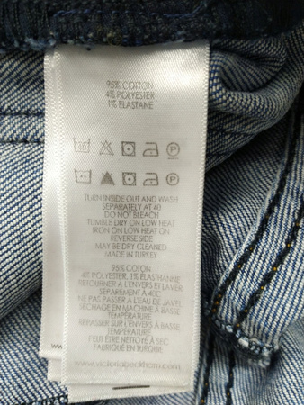 Spodnie damskie jeans VICTORIA BECKHAM Roz. 25 Niebieskie