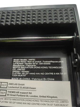 Podnóżek ergonomiczny Huanuo HNFR3 3 poziomy regulacji czarny