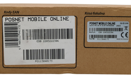 Kasa fiskalna Posnet Mobile Online + zasilacz WiFi/Bluetooth 2023