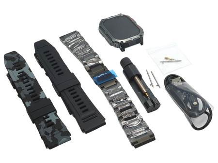 Smartwatch męski K61 PRO AMOLED GPS kompas rozmowy