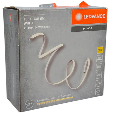Taśma LED LEDVANCE FLEX COB 5M 24W 2100 lm 3000K IP44 biała