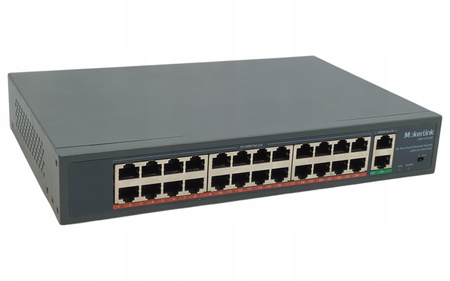 Mokerlink POE-F242G switch 24-portowy PoE Fast Ethernet 400W rackmount
