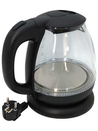 Mini czajnik elektryczny 1L 2200W szklany Aigostar 300104IAX
