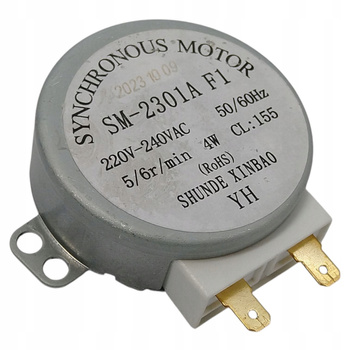 SILNIK NAPĘDOWY TALERZA SM-2301A F1 220V-240VAC 5/6 obr/min. MIKROFALI