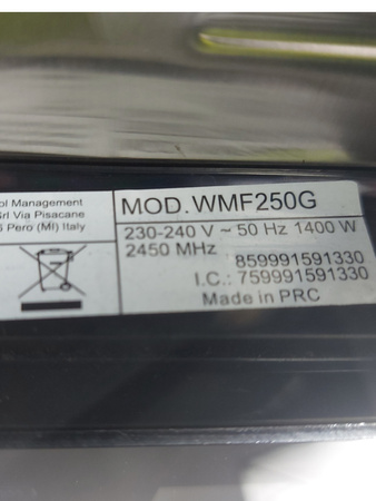Kuchenka mikrofalowa Whirlpool WMF250G 25L grill inox