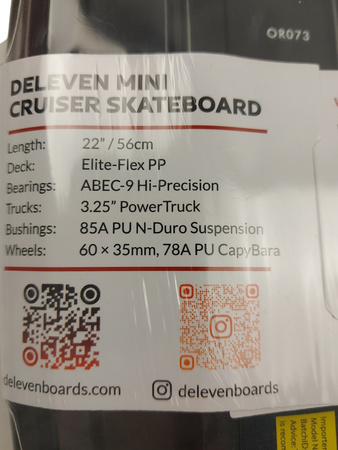 Deskorolka Deleven 22" 56cm z kółkami LED dla początkujących